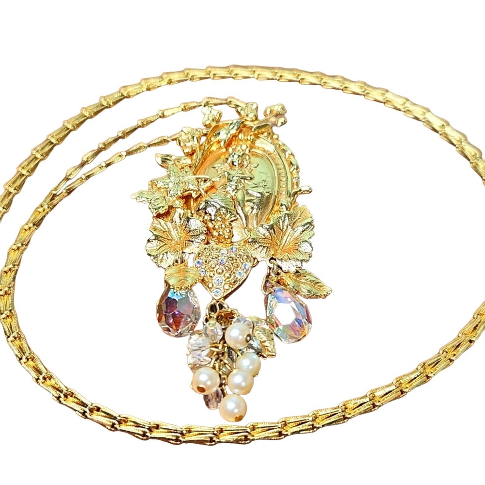 Kirks Folly Vintage Necklace AB Gold-tone